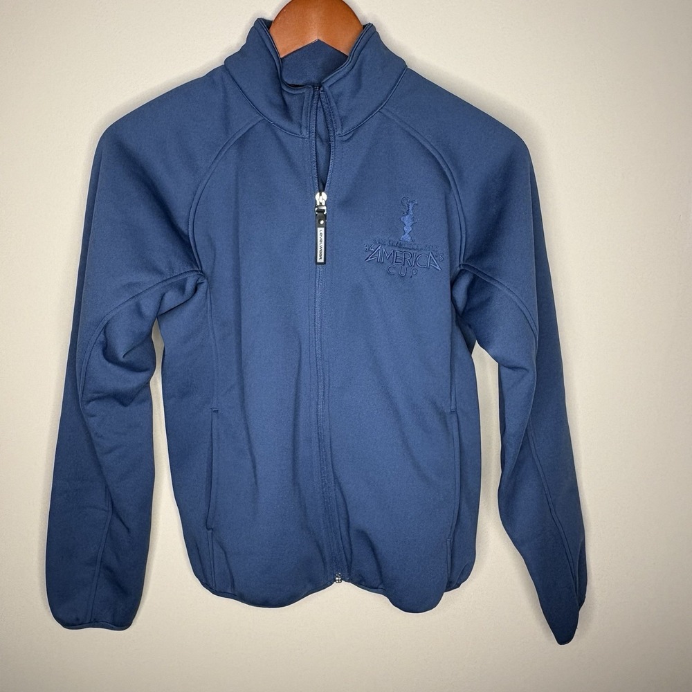 Levelwear Softshell Fleece Lined Jacket American Cup Logo. Royal Blue Men Small.